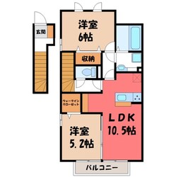 フェリオ Dの物件間取画像